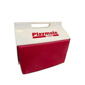 Vintage Red Playmate by Igloo Cooler 16 qt USA Made Vintage Holds 18-24 cans